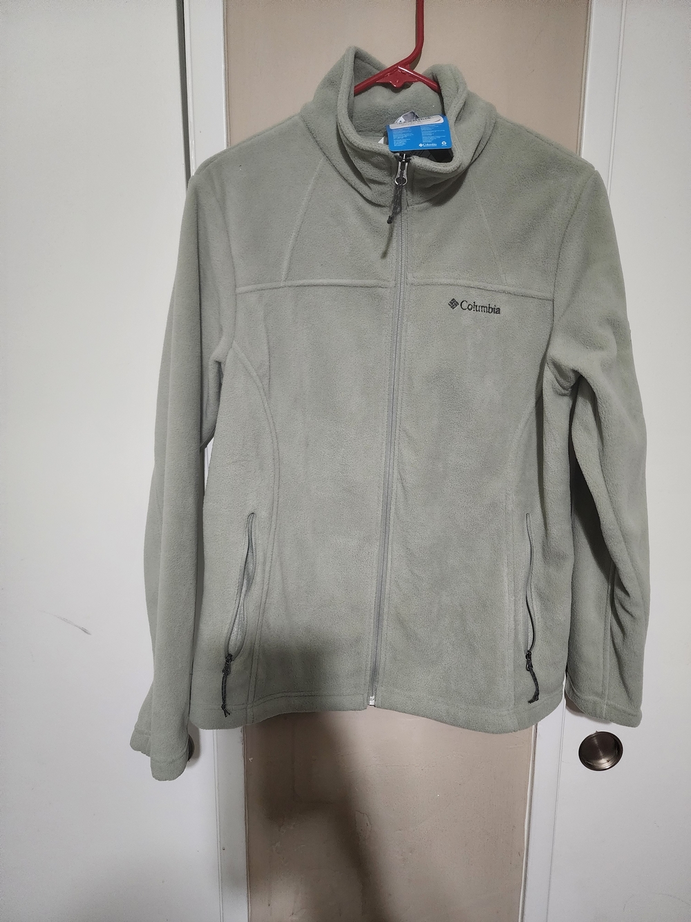 Columbia Sage Green Fleece Jacket with Embroidered Logo